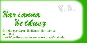 marianna welkusz business card